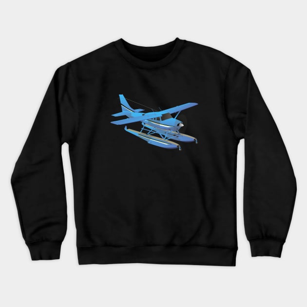Civil Single-engined High Wing Seaplane Crewneck Sweatshirt by NorseTech